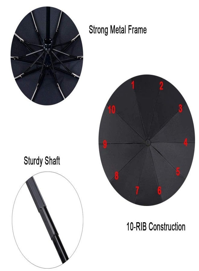 FLUZOV Automatic Open Travel Umbrella - Wind Vent, Big Size for Men & Women, Windproof, Pack of 2 - Image 3